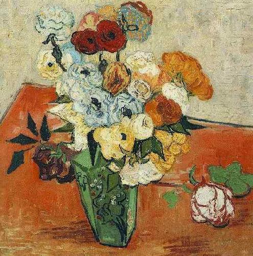 Vincent Van Gogh Japanese Vase with Roses and Anemones France oil painting art